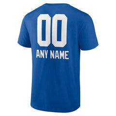 New York Giants Personalized Name & Number Team Wordmark T-Shirt - Royal - NFL