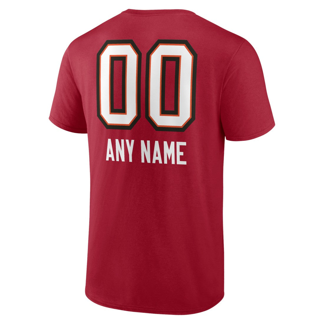 Tampa Bay Buccaneers Personalized Name & Number Team Wordmark T-Shirt - Red - NFL