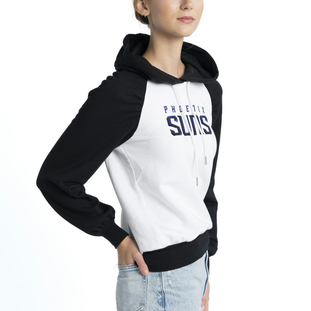 Phoenix Suns Lusso Women's Marlowe Tri-Blend Raglan Pullover Hoodie White