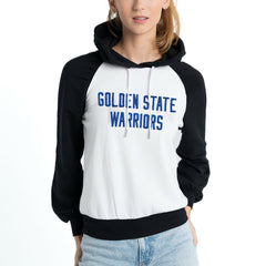 Golden State Warriors Lusso Women's Marlowe Tri-Blend Raglan Pullover Hoodie White