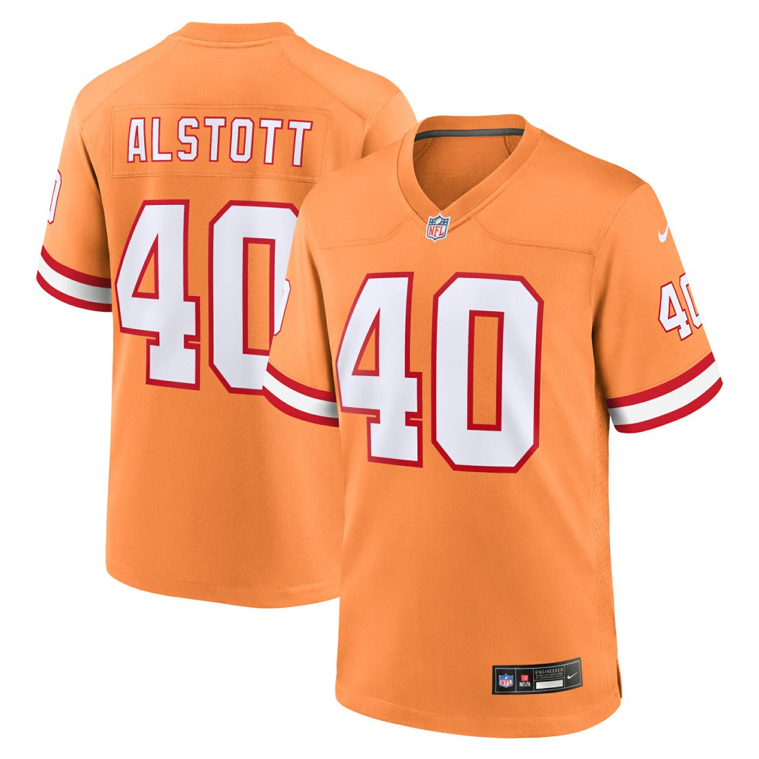 Mike Alstott Tampa Bay Buccaneers Throwback Game Jersey - Orange - Nike