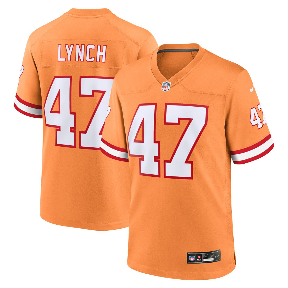 John Lynch Tampa Bay Buccaneers Throwback Game Jersey - Orange - Nike
