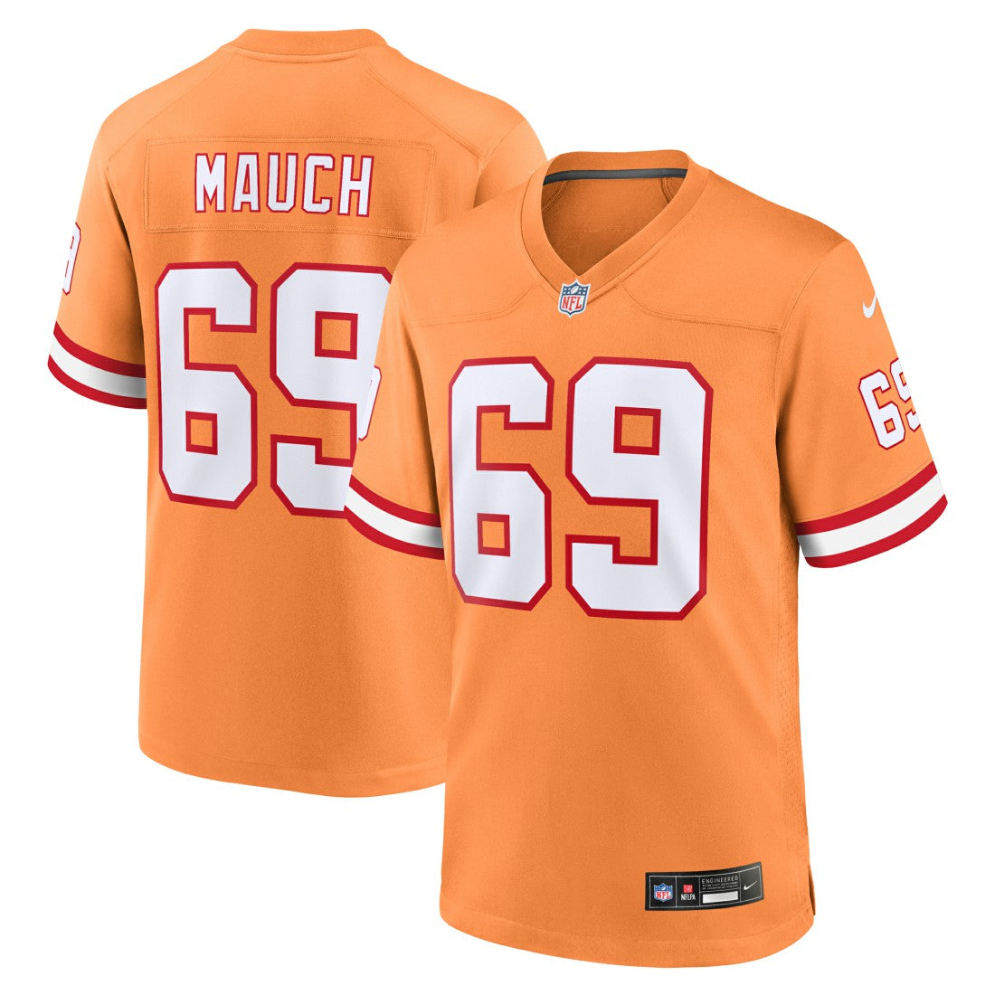 Cody Mauch Tampa Bay Buccaneers Alternate Game Jersey - Orange - Nike