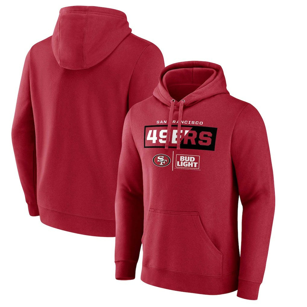 San Francisco 49ers NFL x Bud Light Pullover Hoodie - Scarlet - Fanatics