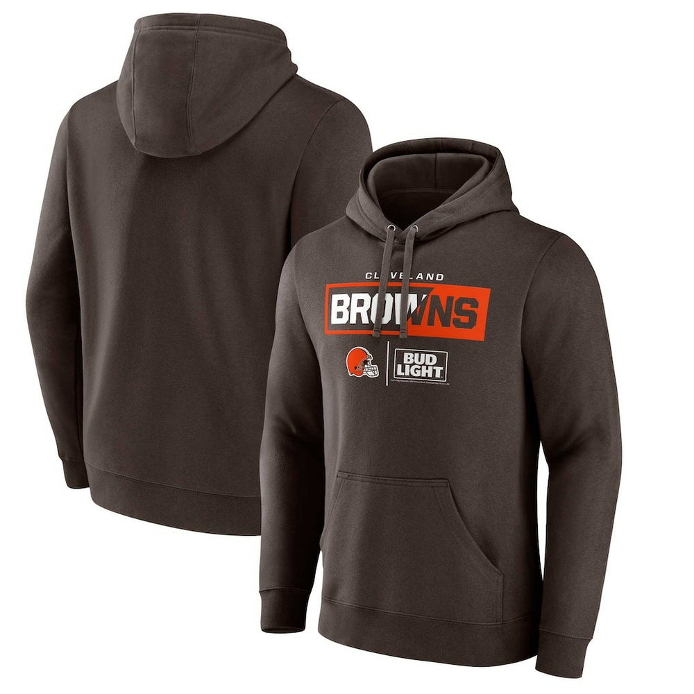 Cleveland Browns NFL x Bud Light Pullover Hoodie - Brown - NFL