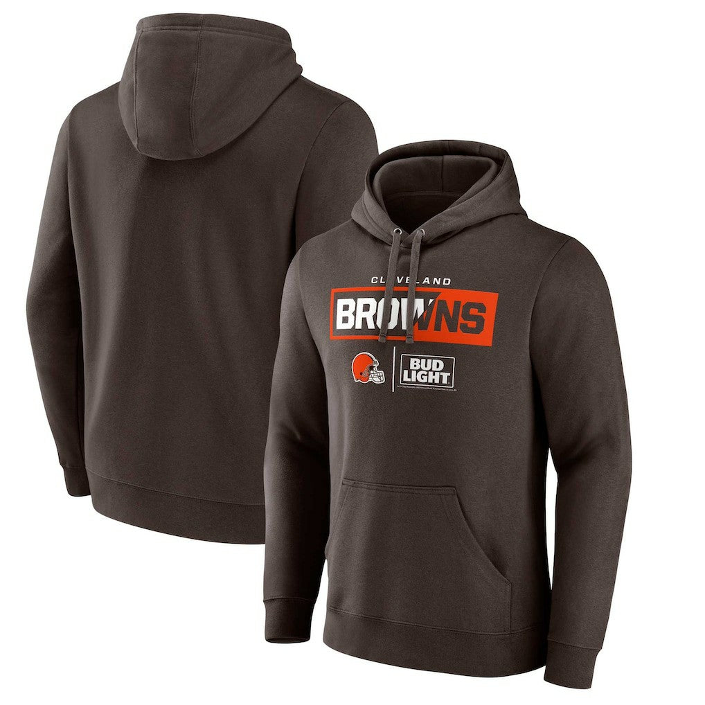 Cleveland Browns NFL x Bud Light Pullover Hoodie - Brown - NFL