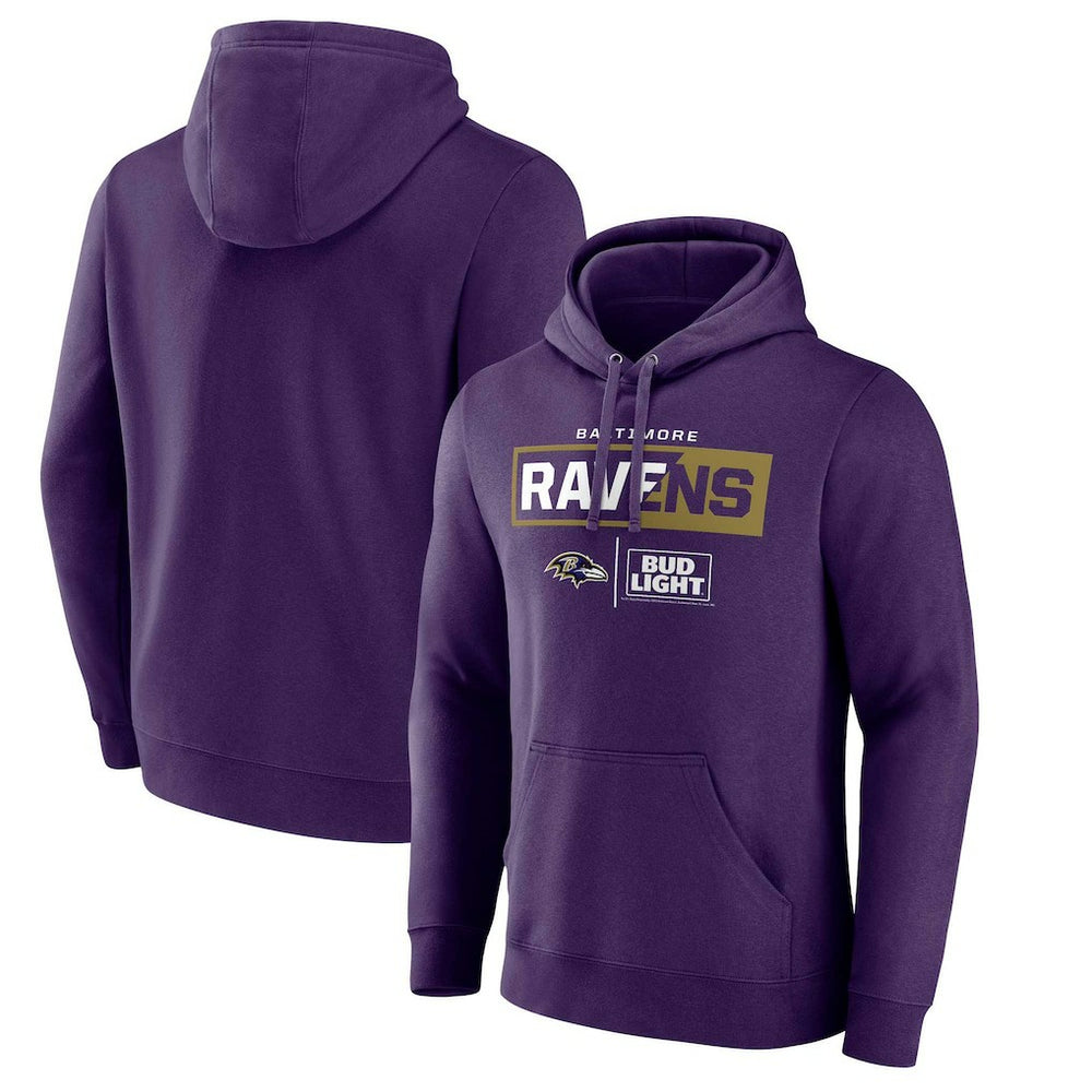Baltimore Ravens NFL x Bud Light Pullover Hoodie - Purple - NFL