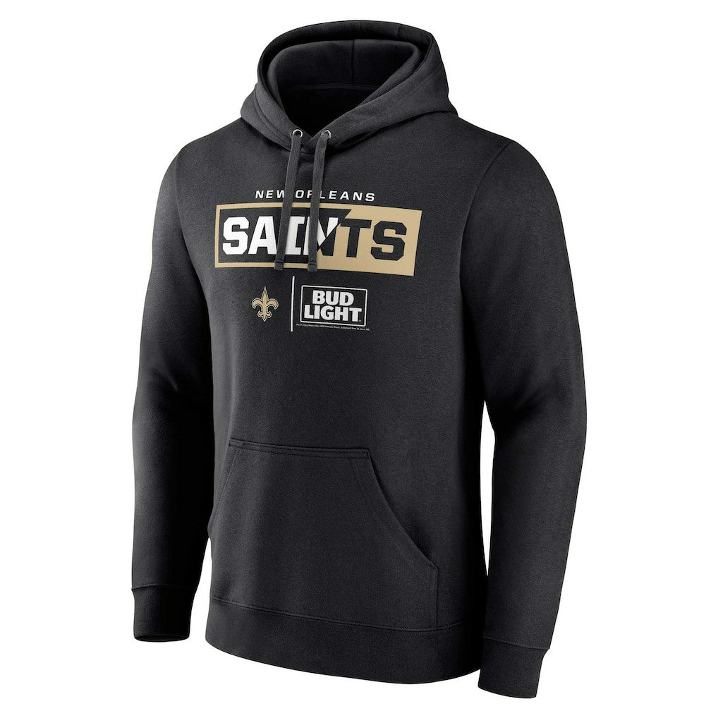 New Orleans Saints NFL x Bud Light Pullover Hoodie - Black - NFL