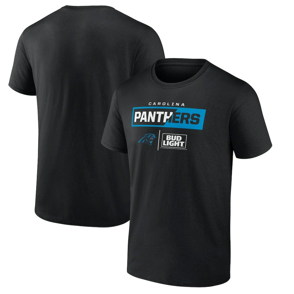 Carolina Panthers NFL x Bud Light T-Shirt - Black - NFL