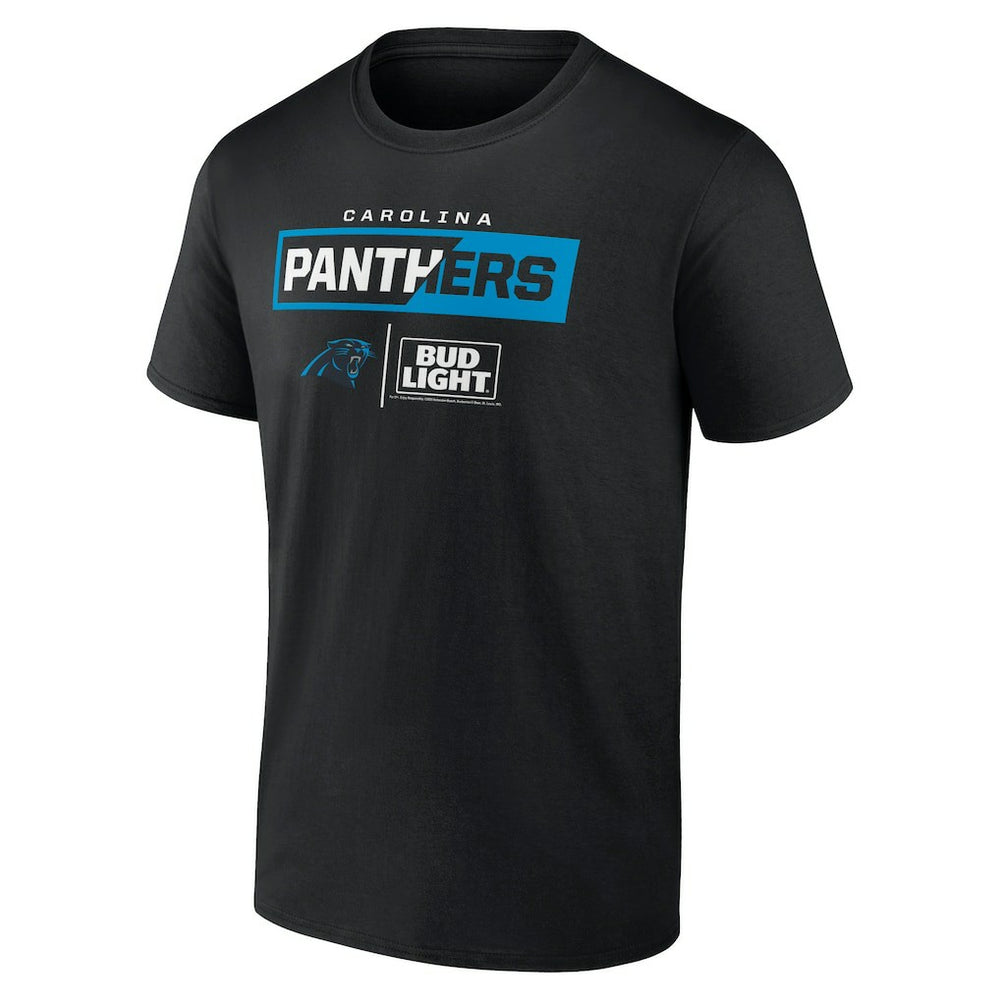 Carolina Panthers NFL x Bud Light T-Shirt - Black - NFL