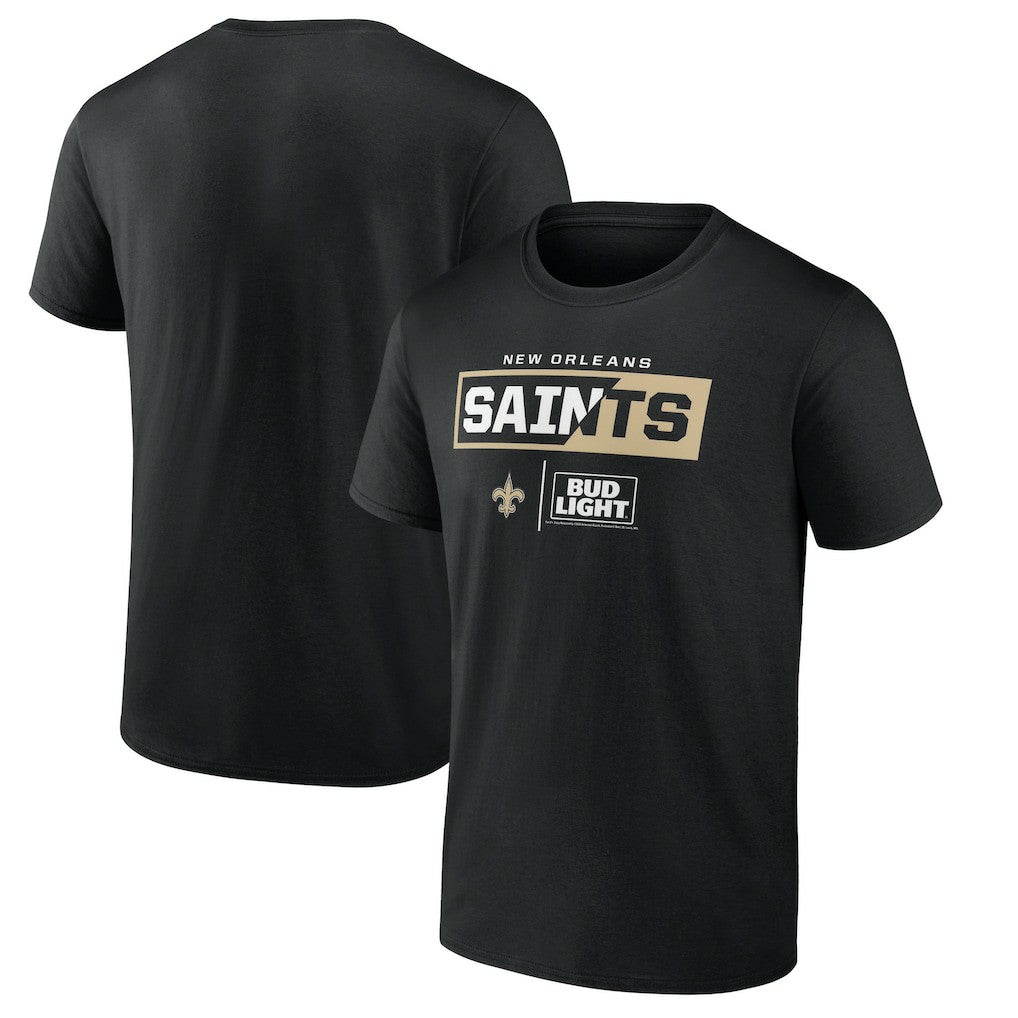 New Orleans Saints NFL x Bud Light T-Shirt - Black - NFL