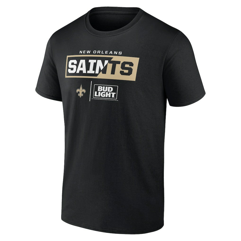 New Orleans Saints NFL x Bud Light T-Shirt - Black - NFL