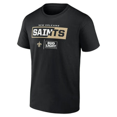 New Orleans Saints NFL x Bud Light T-Shirt - Black - NFL