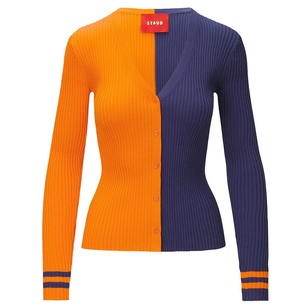 Denver Broncos STAUD Women's Cargo Sweater - Orange/Navy - NFL