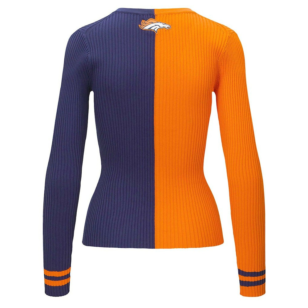 Denver Broncos STAUD Women's Cargo Sweater - Orange/Navy - NFL