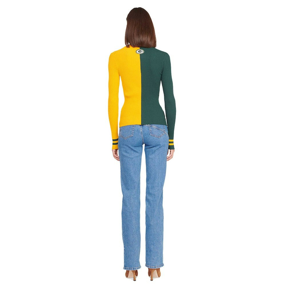 Green Bay Packers STAUD Women's Cargo Sweater - Green/Gold - NFL