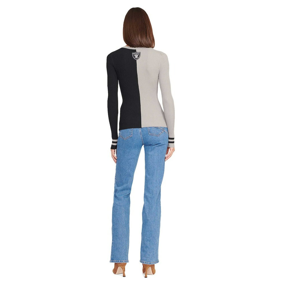 Las Vegas Raiders STAUD Women's Cargo Sweater - Silver/Black - NFL