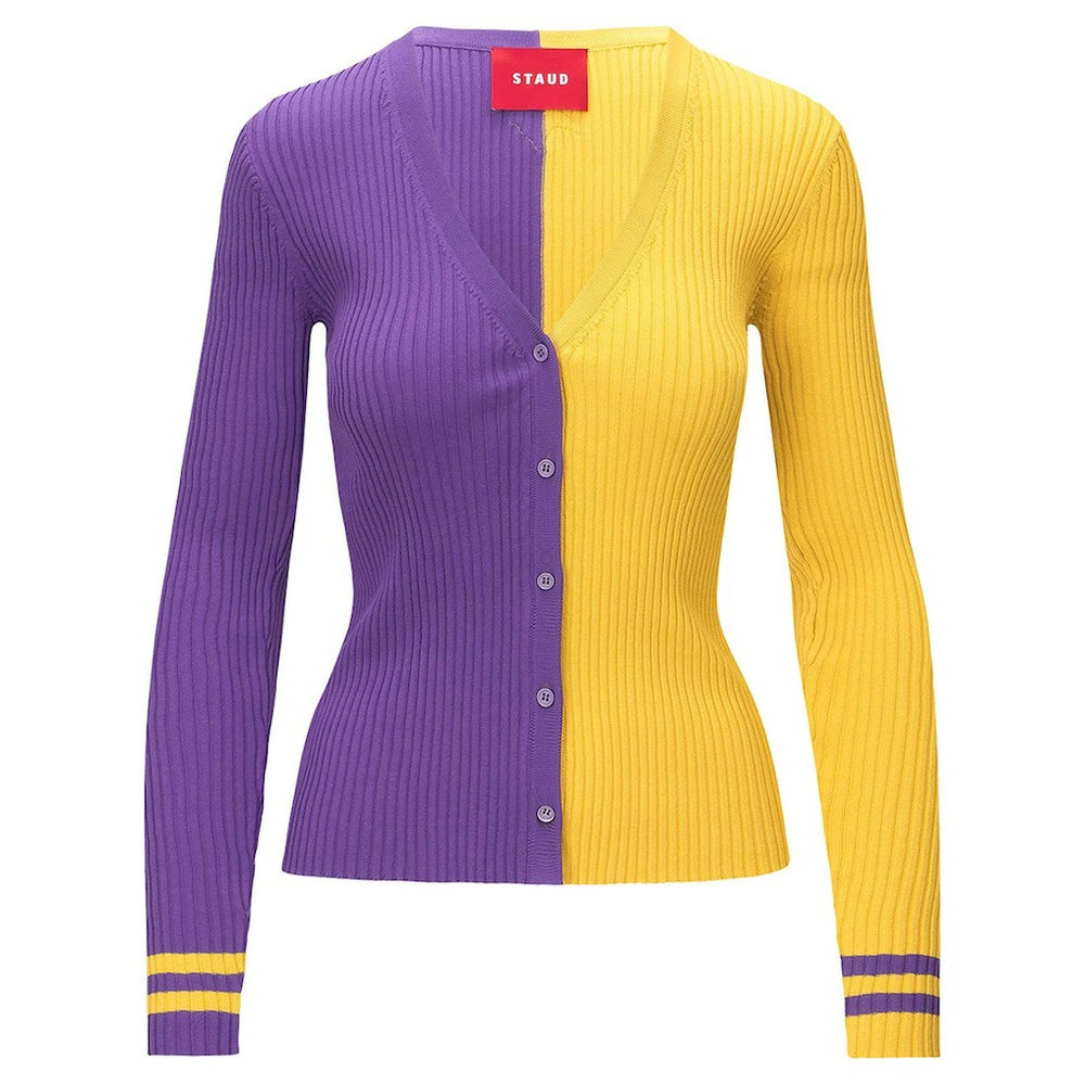 Minnesota Vikings STAUD Women's Cargo Sweater - Purple/Gold - NFL