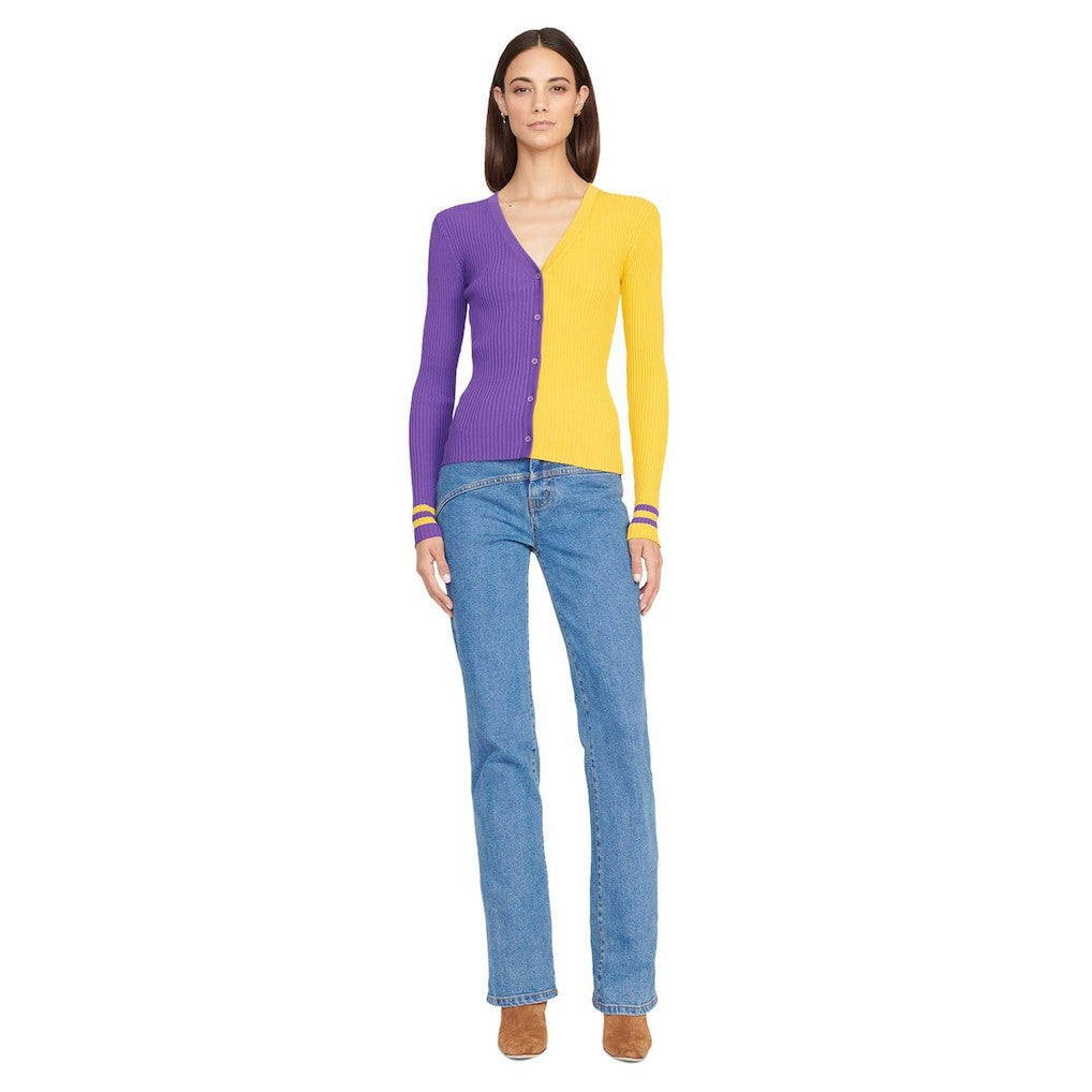 Minnesota Vikings STAUD Women's Cargo Sweater - Purple/Gold - NFL