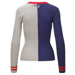 New England Patriots STAUD Women's Cargo Sweater - Navy/Gray - NFL