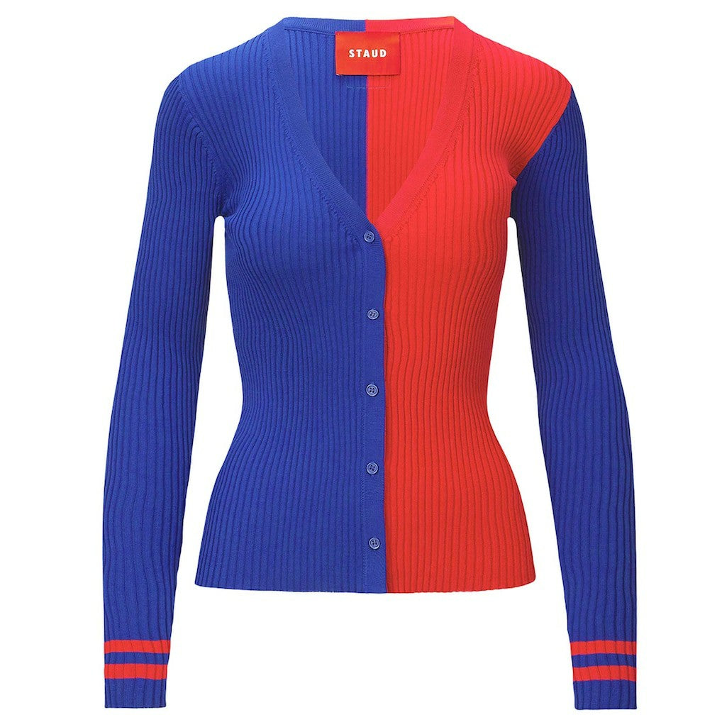 New York Giants STAUD Women's Cargo Sweater - Royal/Red - NFL