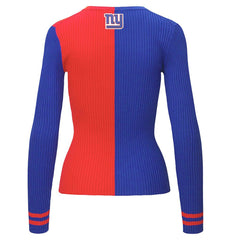 New York Giants STAUD Women's Cargo Sweater - Royal/Red - NFL