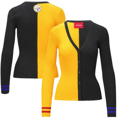 Pittsburgh Steelers STAUD Women's Cargo Sweater - Gold/Black - NFL