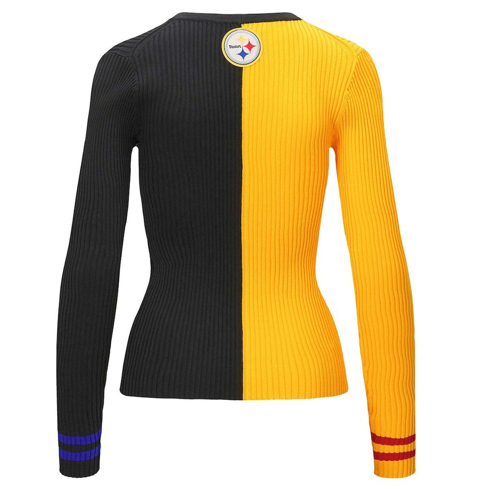Pittsburgh Steelers STAUD Women's Cargo Sweater - Gold/Black - NFL