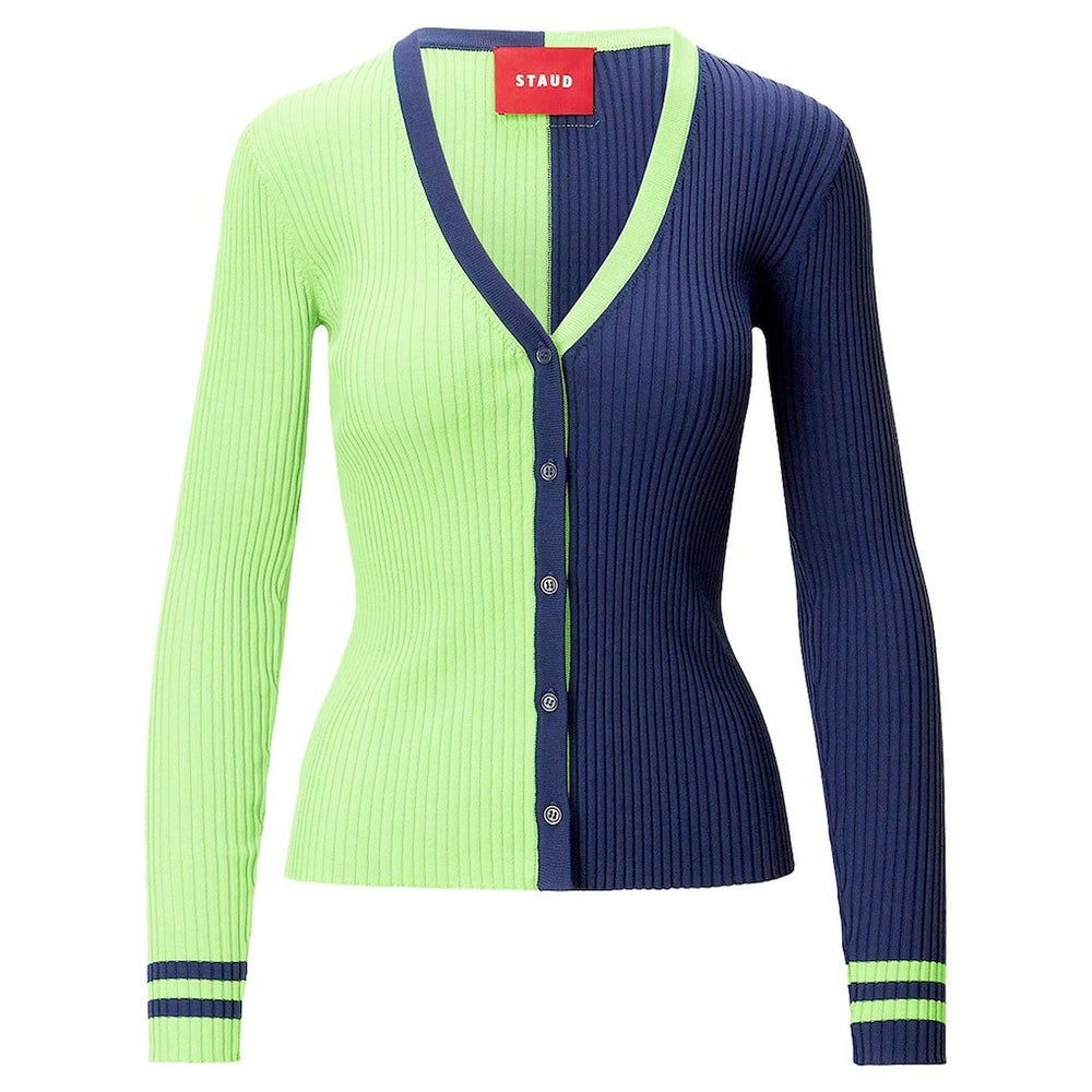 Seattle Seahawks STAUD Women's Cargo Sweater - Neon Green/Navy - NFL