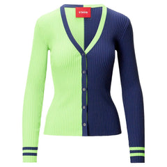 Seattle Seahawks STAUD Women's Cargo Sweater - Neon Green/Navy - NFL