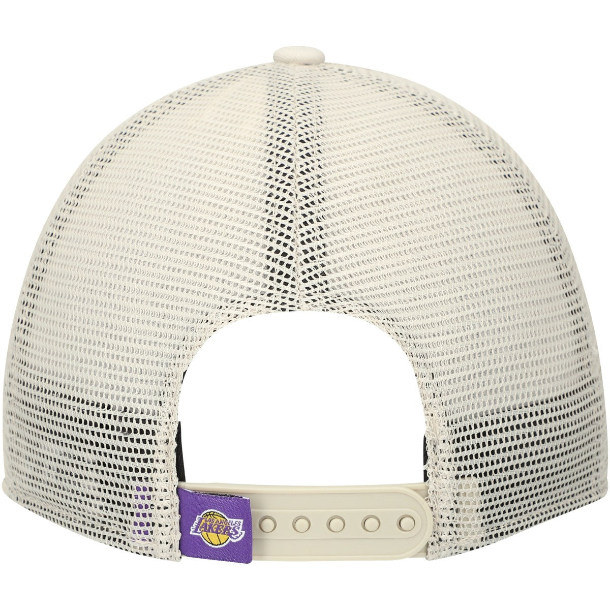 New Era Los Angeles Lakers Rough Edge Logo Trucker 9TWENTY Adjustable Hat Cream