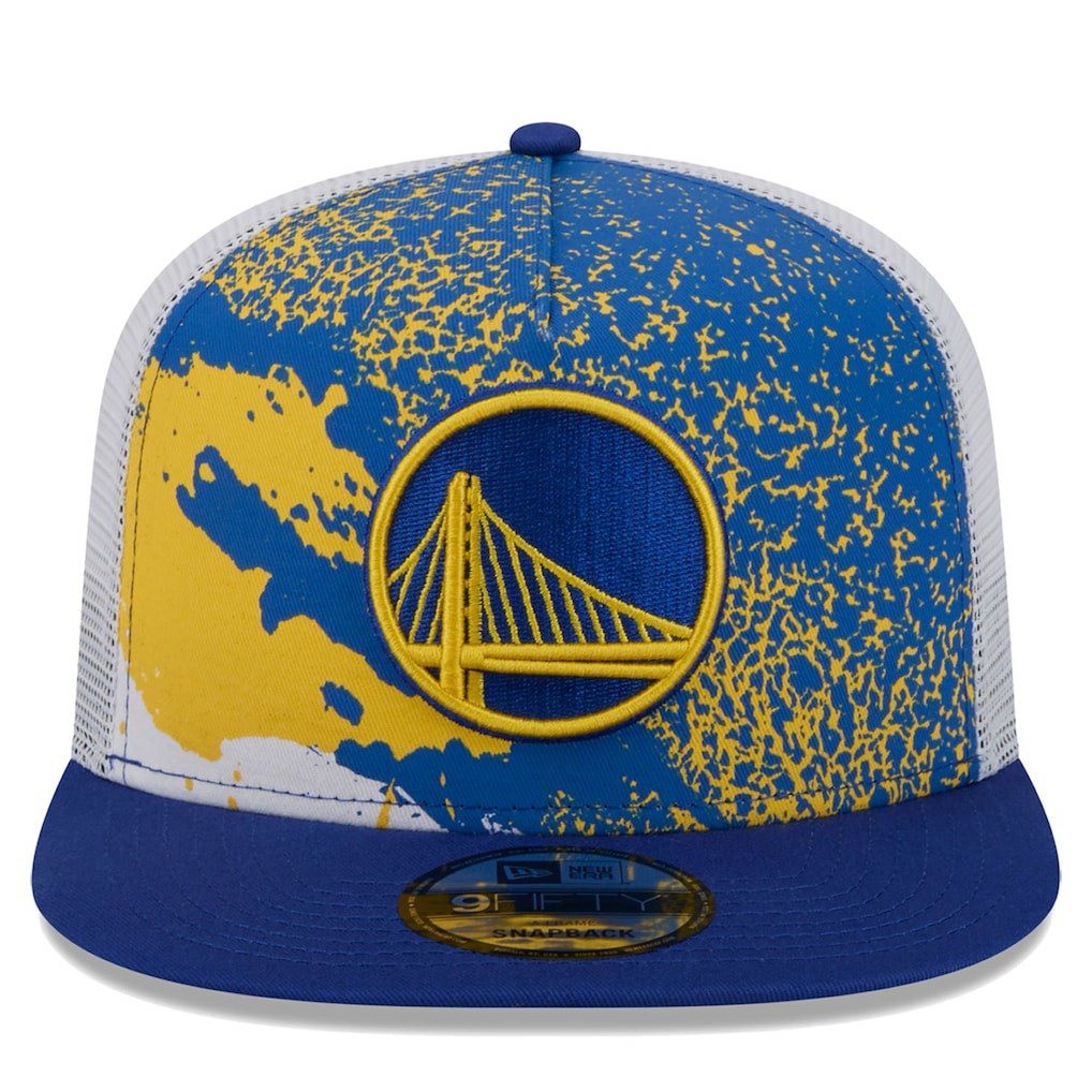New Era Golden State Warriors Court Sport Speckle 9FIFTY Snapback Hat Royal
