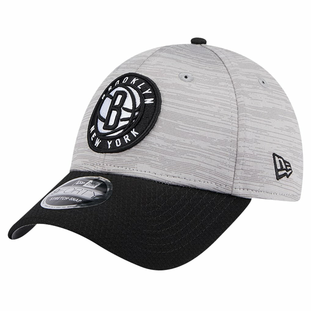 New Era Brooklyn Nets Active Digi-Tech Two-Tone 9FORTY Adjustable Hat Heather Gray/Black