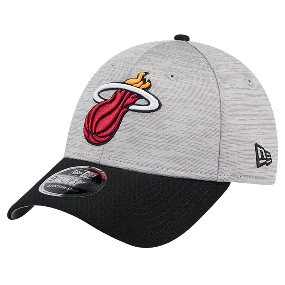 New Era Miami Heat Active Digi-Tech Two-Tone 9FORTY Adjustable Hat Heather Gray/Black