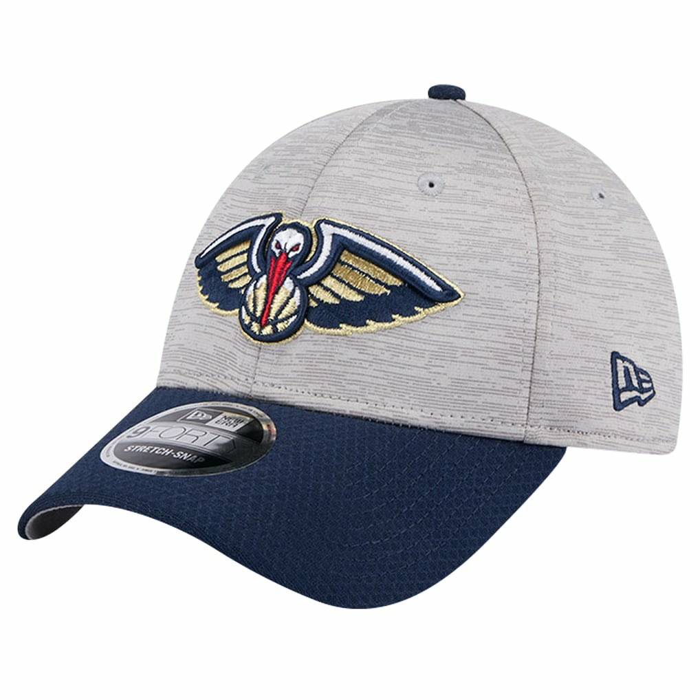 New Era New Orleans Pelicans Active Digi-Tech Two-Tone 9FORTY Adjustable Hat Heather Gray/Navy