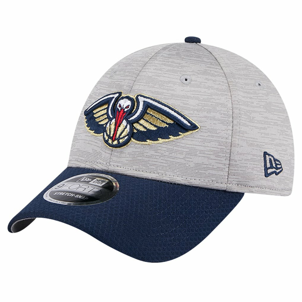 New Era New Orleans Pelicans Active Digi-Tech Two-Tone 9FORTY Adjustable Hat Heather Gray/Navy