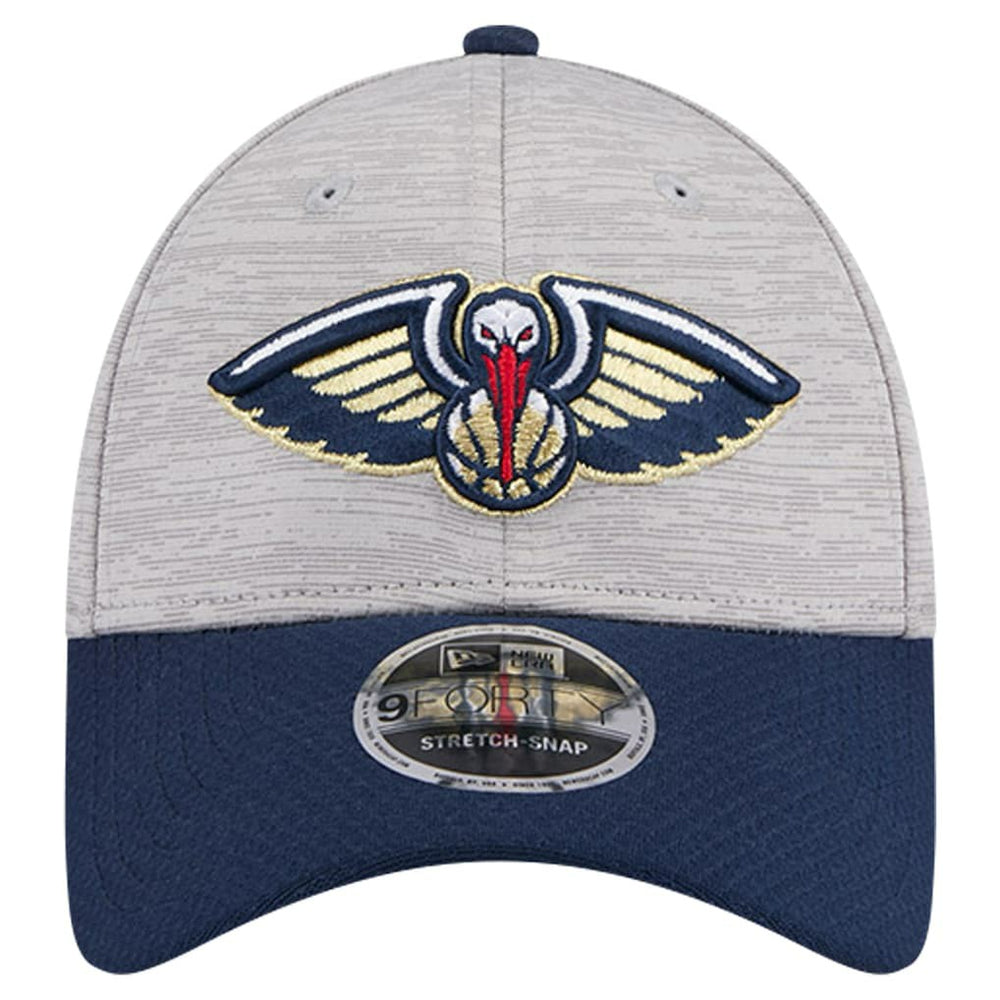 New Era New Orleans Pelicans Active Digi-Tech Two-Tone 9FORTY Adjustable Hat Heather Gray/Navy