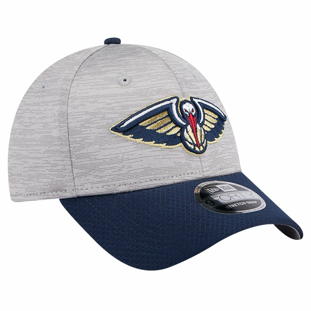 New Era New Orleans Pelicans Active Digi-Tech Two-Tone 9FORTY Adjustable Hat Heather Gray/Navy