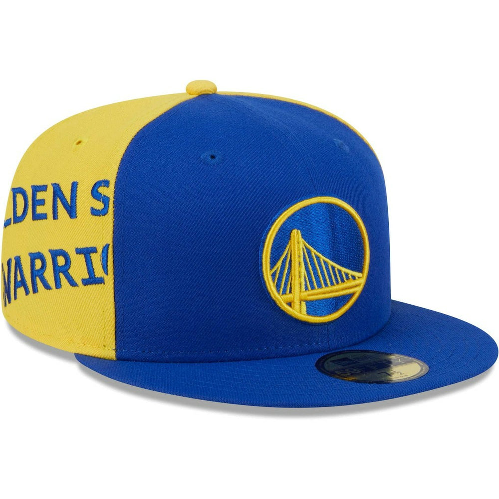 New Era Golden State Warriors Gameday Wordmark 59FIFTY Fitted Hat Royal/Gold