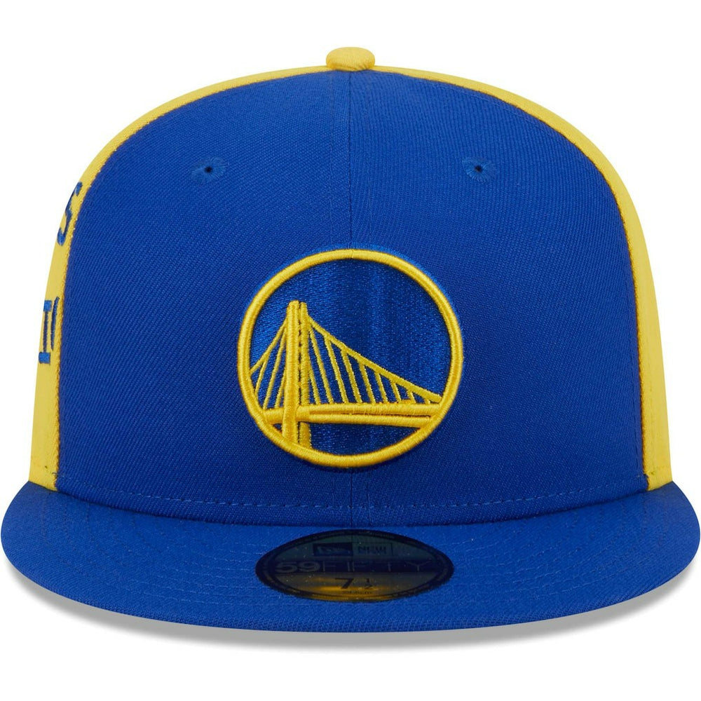 New Era Golden State Warriors Gameday Wordmark 59FIFTY Fitted Hat Royal/Gold