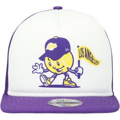 New Era Los Angeles Lakers Youth Court Sport Mascot 9FIFTY Snapback Hat White/Purple