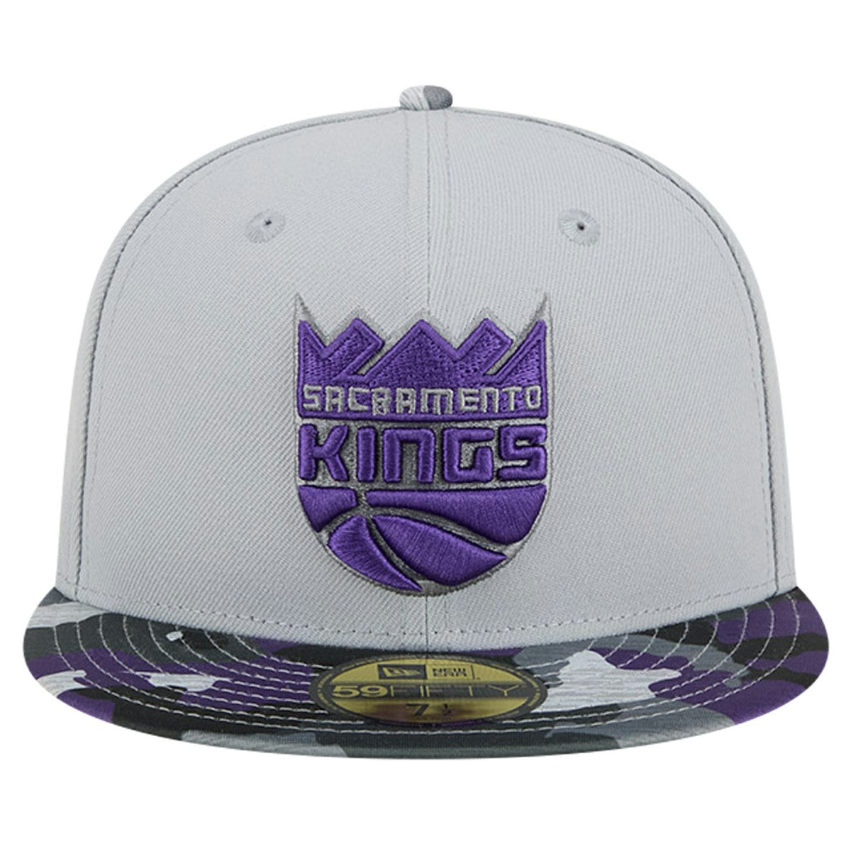 New Era Sacramento Kings Active Color Camo Visor 59FIFTY Fitted Hat Gray