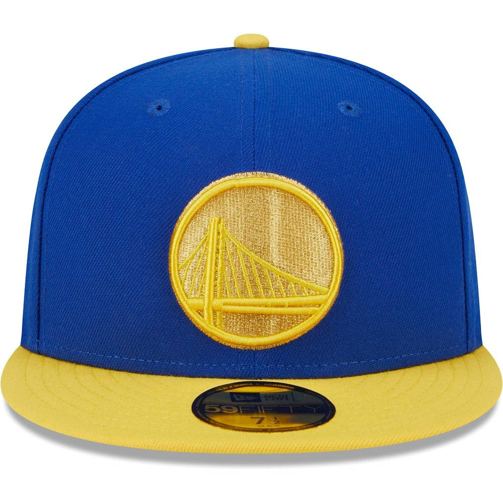New Era Golden State Warriors Gameday Gold Pop Stars 59FIFTY Fitted Hat Royal/Gold