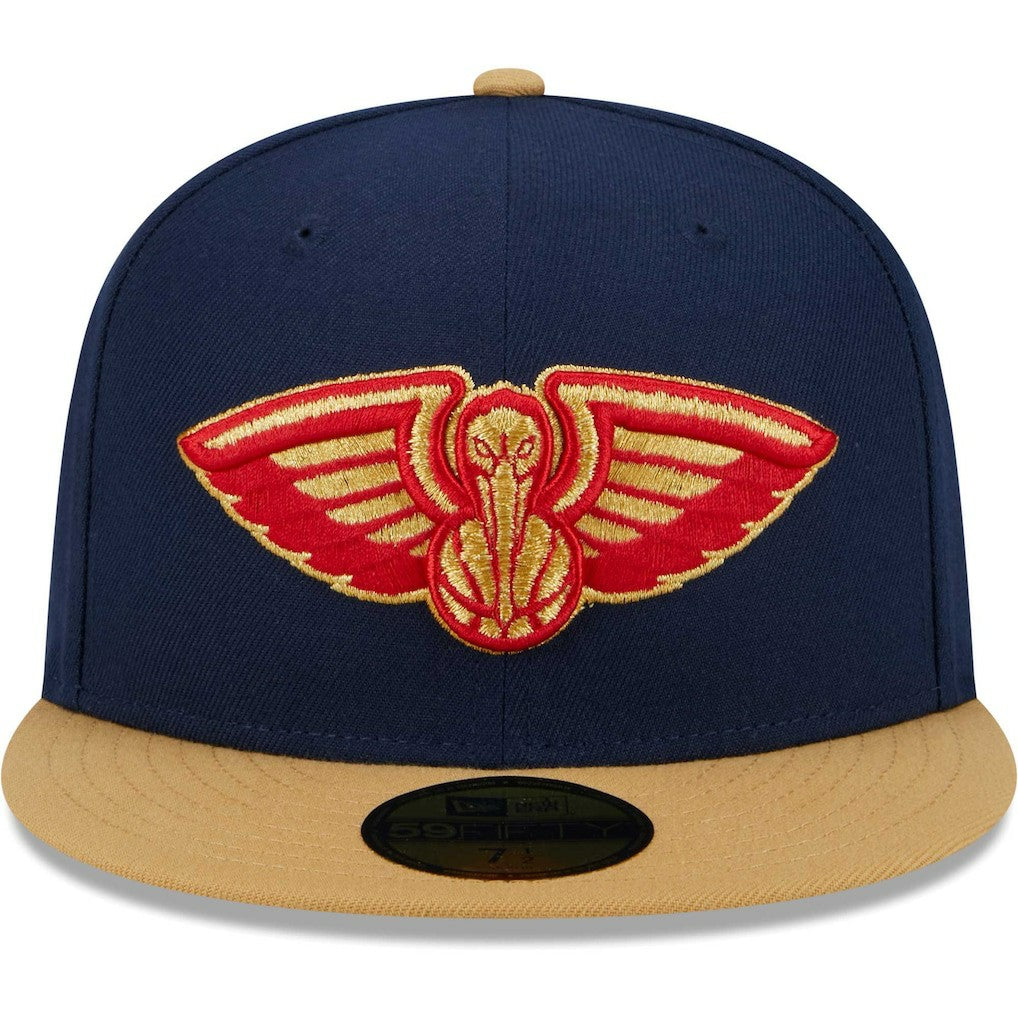 New Era New Orleans Pelicans Gameday Gold Pop Stars 59FIFTY Fitted Hat Navy/Gold