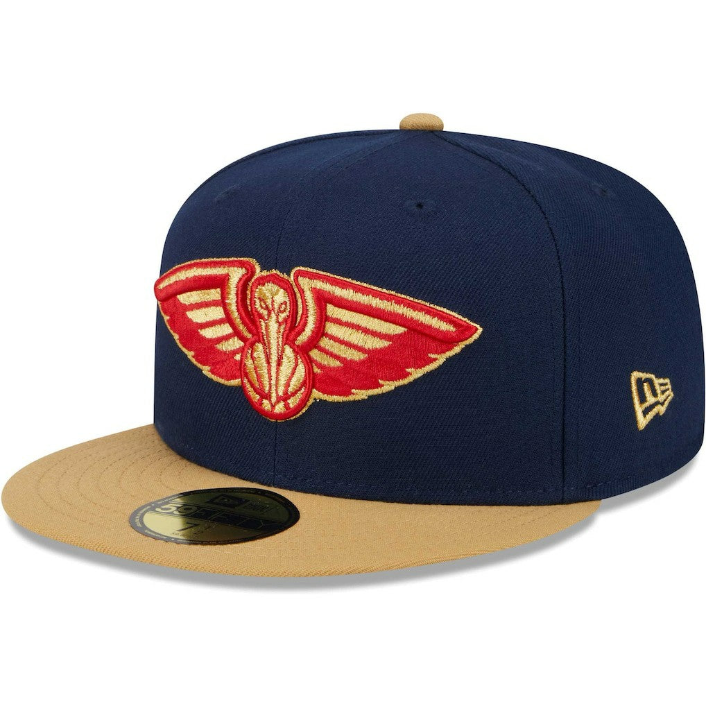 New Era New Orleans Pelicans Gameday Gold Pop Stars 59FIFTY Fitted Hat Navy/Gold