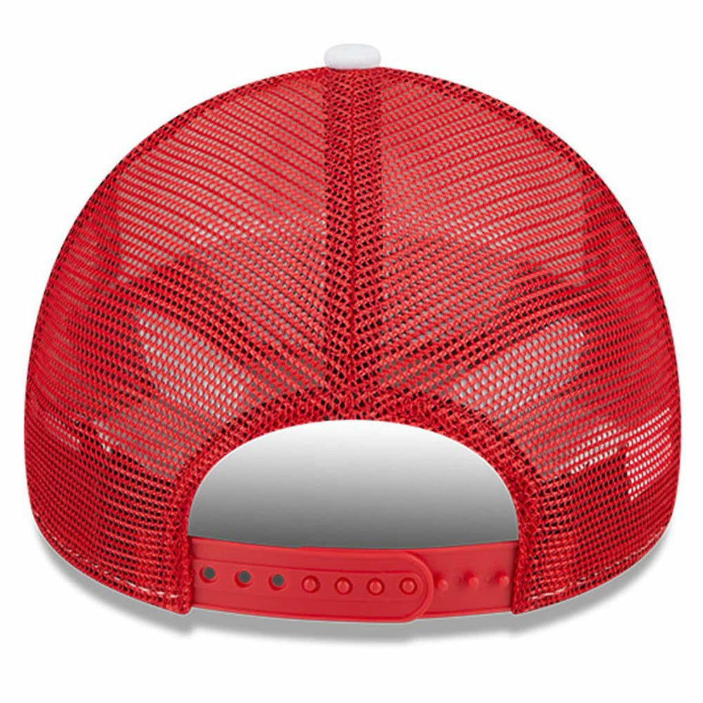 New Era Atlanta Hawks Court Sport Foam A-Frame 9FORTY Adjustable Trucker Hat White/Red