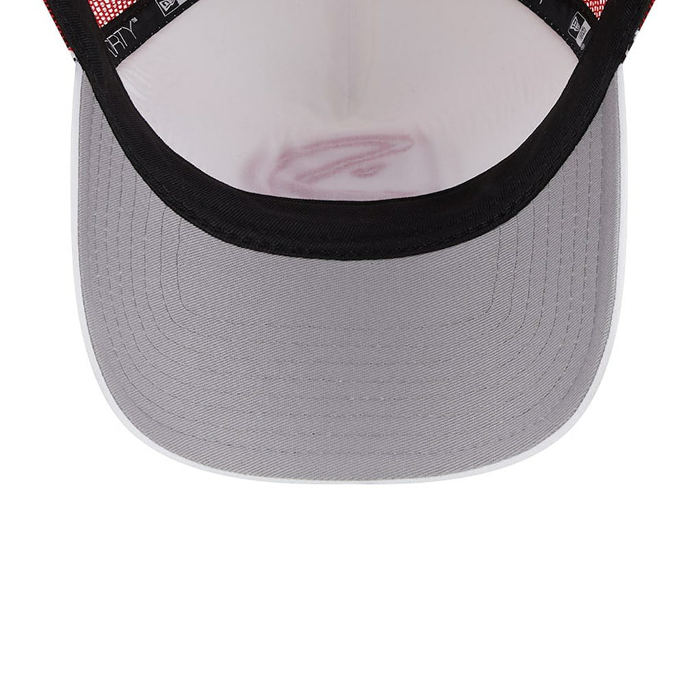 New Era Atlanta Hawks Court Sport Foam A-Frame 9FORTY Adjustable Trucker Hat White/Red