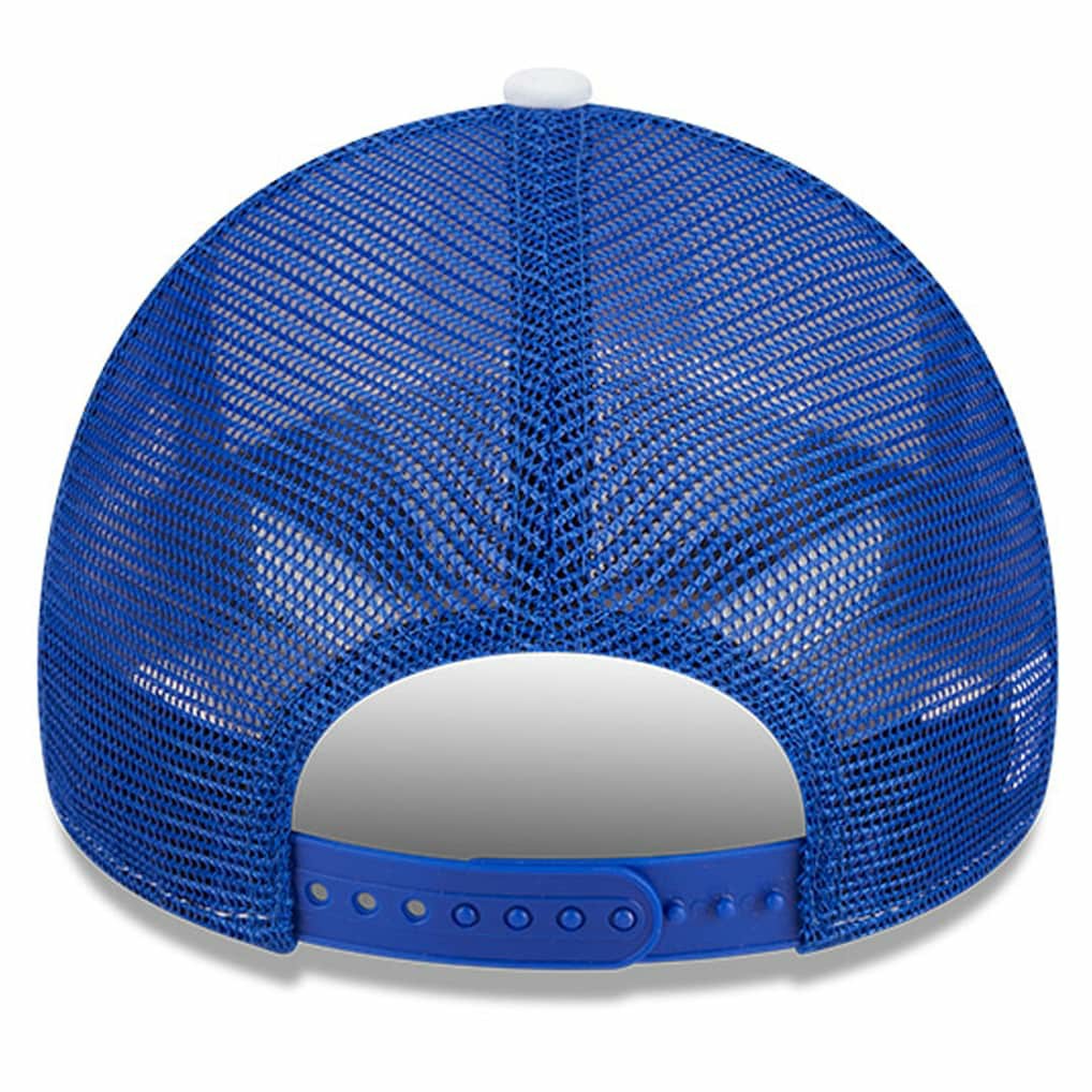 New Era Golden State Warriors Court Sport Foam A-Frame 9FORTY Adjustable Trucker Hat White/Royal
