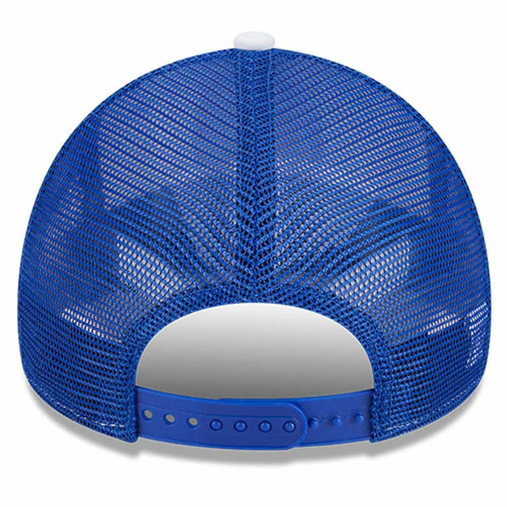 New Era Golden State Warriors Court Sport Foam A-Frame 9FORTY Adjustable Trucker Hat White/Royal
