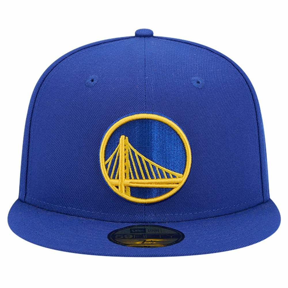 New Era Golden State Warriors Court Sport Leather Applique 59FIFTY Fitted Hat Royal